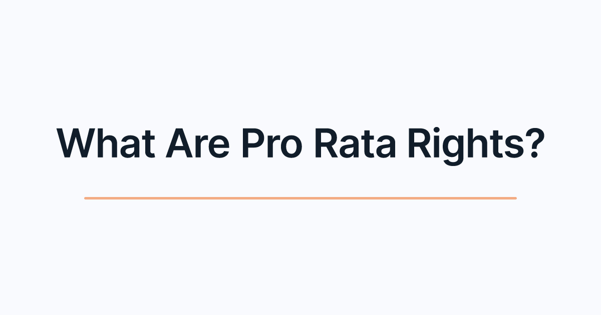 What Are Pro Rata Rights?
